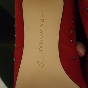 boots rouge zara